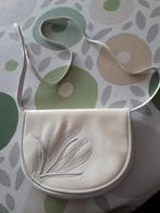 lederen meisjes handtas, Handtassen en Accessoires, Tassen | Damestassen, Ophalen, Zo goed als nieuw, Beige, Handtas