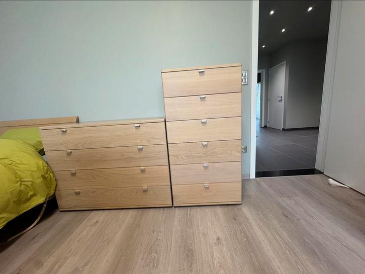 Lage en hoge commode, Huis en Inrichting, Kasten | Ladekasten, Zo goed als nieuw, Eikenhout, Ophalen