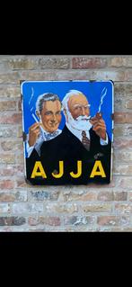 Emaille bord ajja, Verzamelen, Ophalen of Verzenden, Gebruikt, Reclamebord