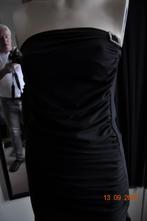 Robe bustier noire  boucle carrée, Noir, Taille 38/40 (M), Porté, Sous le genou