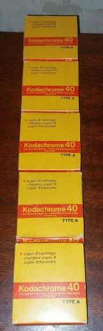 5x pellicule couleur Kodak Kodachrome 40 Super 8 — Vintage, Enlèvement ou Envoi, Neuf, Kodak