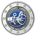2 euro Cyprus 2009 EMU gekleurd, Postzegels en Munten, Munten | Europa | Euromunten, 2 euro, Ophalen of Verzenden, Cyprus