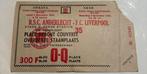 Oud ticket Anderlecht - Liverpool 1978, Collections, Articles de Sport & Football, Utilisé, Enlèvement ou Envoi