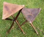 2 chaises de chasse pliables vintage homme + femme, Antiquités & Art, Antiquités | Meubles | Chaises & Canapés, Enlèvement ou Envoi