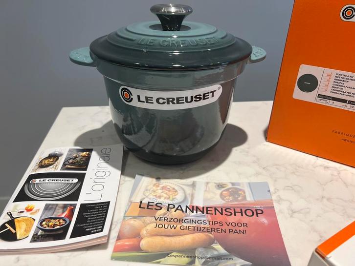 Nieuwe Le Creuset Every rijstpan 18 cm Ocean in de doos, Huis en Inrichting, Keuken | Potten en Pannen, Nieuw, Kookpan of Snelkookpan