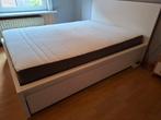 Bed 140x200cm, incl. lattenbodem en matras. ZONDER SCHUIVEN, Huis en Inrichting, Ophalen, Wit, Tweepersoons, 140 cm