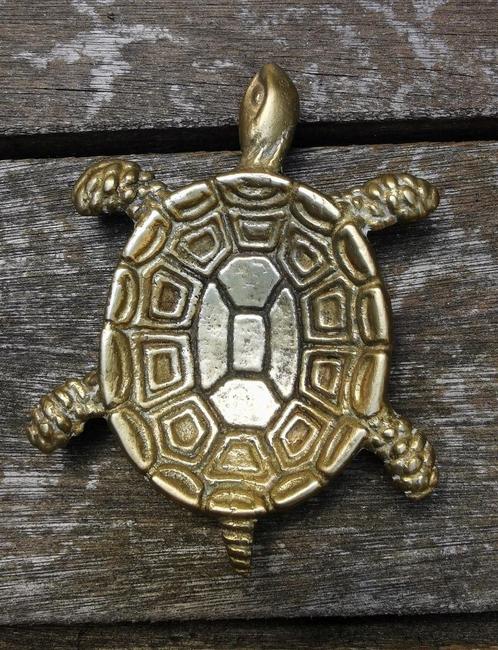 Schaaltje schildpad - koper/messing - juwelenschaaltje asbak, Antiek en Kunst, Antiek | Brons en Koper, Koper, Ophalen of Verzenden