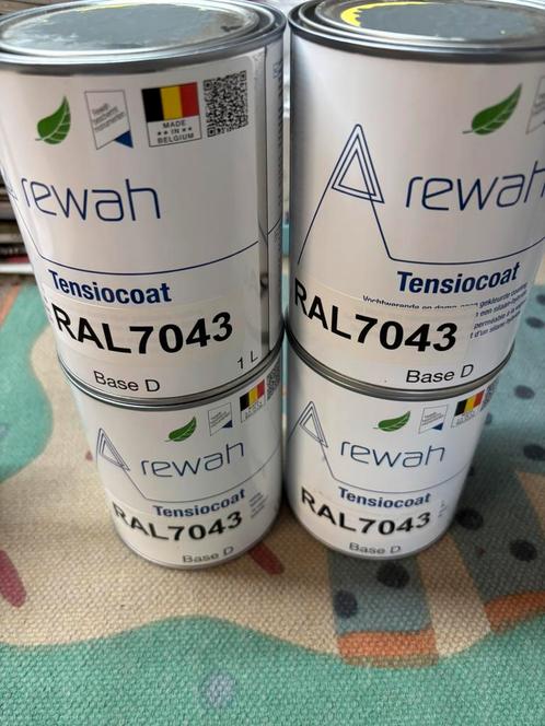 Rewah tensiocoat muurverf donkergrijs (ral 7043) 1liter, Hobby en Vrije tijd, Schilderen, Nieuw, Acrylverf, Ophalen of Verzenden