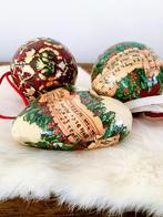 Set van 4 perkament Kerstballen, Diversen, Kerst, Ophalen of Verzenden, Nieuw