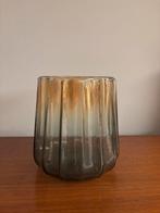 Prachtige vaas met kleurverloop van groen naar oranje, Ophalen of Verzenden, Zo goed als nieuw, Groen, Glas