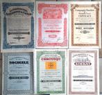 mooi lot van 6 Congolese aandelen (lot a), Timbres & Monnaies, Actions & Titres, 1920 à 1950, Action, Enlèvement ou Envoi