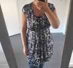 Jurk Legerprint Blauw Zwart Wit 44, H&M, Maat 42/44 (L), Nieuw, Knielengte