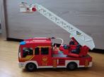 Camion pompiers Playmobil, Ophalen, Zo goed als nieuw, Complete set