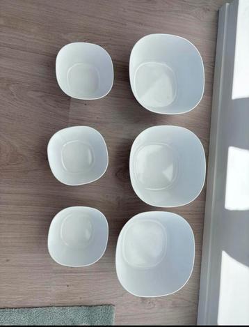 6 witte conix-schalen - mepal 3 van 3 liter en 3 van 1 liter beschikbaar voor biedingen