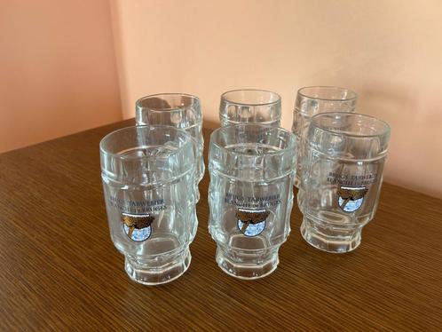 Set van 6 Oude Bierglazen – Brugs Tarwebier, Verzamelen, Glas en Drinkglazen, Zo goed als nieuw, Bierglas, Ophalen