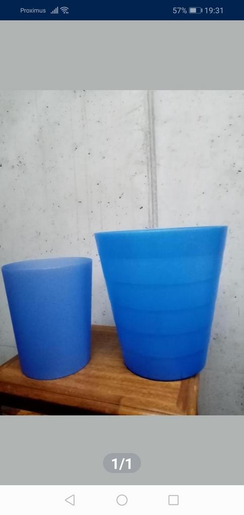 2 poubelles bleues pour le bureau, etc., Enlèvement, Comme neuf