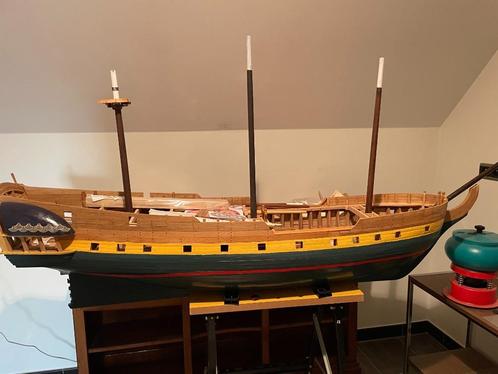 Houten scheepsmodel, Hobby en Vrije tijd, Modelbouw | Boten en Schepen, Zo goed als nieuw, 1:50 tot 1:200, Ophalen