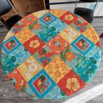Fleurig rond tafelkleed, diameter 160 cm.  Heel goede staat, Ophalen of Verzenden, Gebruikt, Rond, Binnen