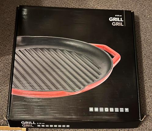 Gietijzeren grillpan alle warmtebronnen nieuw🍤🥩🐟🍔, Maison & Meubles, Cuisine | Casseroles & Poêles, Neuf, Autres types, Fonte