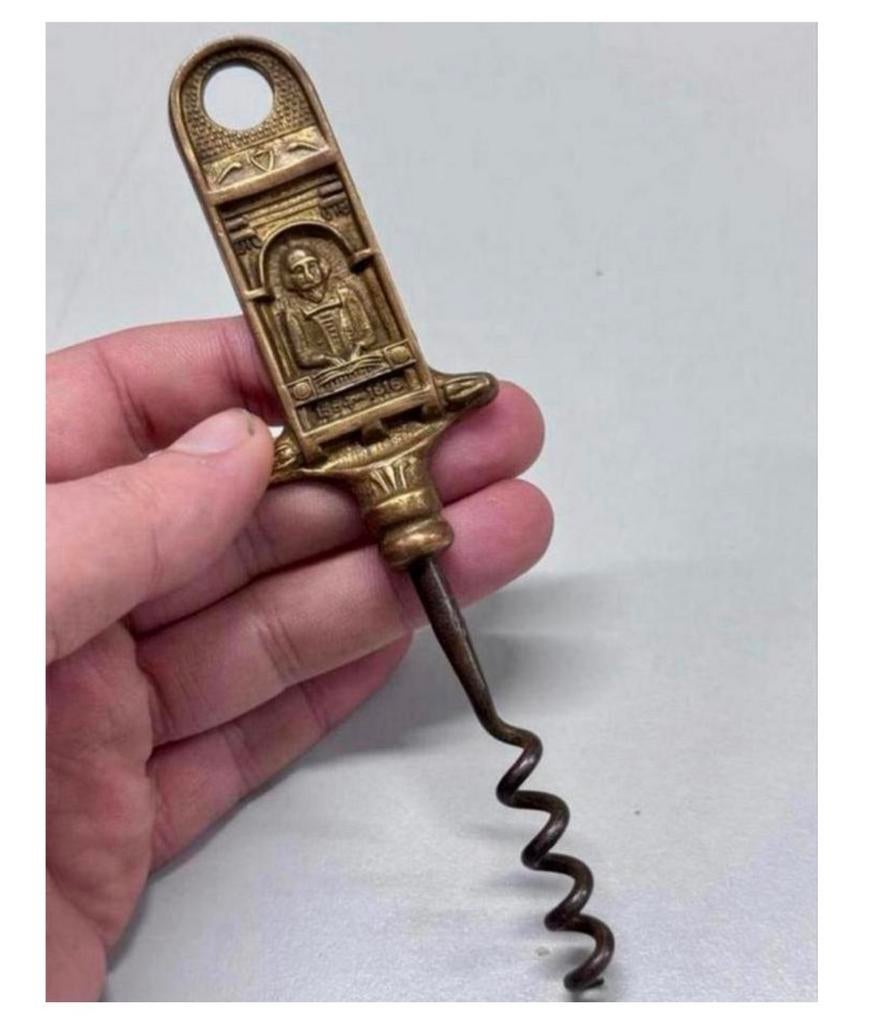 Antieke koperen kurkentrekker, Shakespeare 1564-1616 antiek, Antiek en Kunst, Antiek | Keukengerei, Ophalen of Verzenden