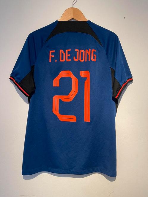 Nederlands elftal uitshirt 2022 Frenkie de Jong #21, Sport en Fitness, Voetbal, Nieuw, Shirt, Maat M, Verzenden