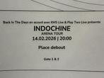 Places concert INDOCHINE dernière minute, Tickets & Billets, Deux personnes, Février