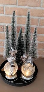 Kerstdecoratie : set van 2 lieve muizen op lichtbol, Diversen, Kerst, Ophalen, Zo goed als nieuw
