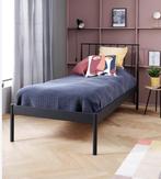 Bed kader metaal zwart een persoons, Ophalen, 90 cm, Eenpersoons, Zwart