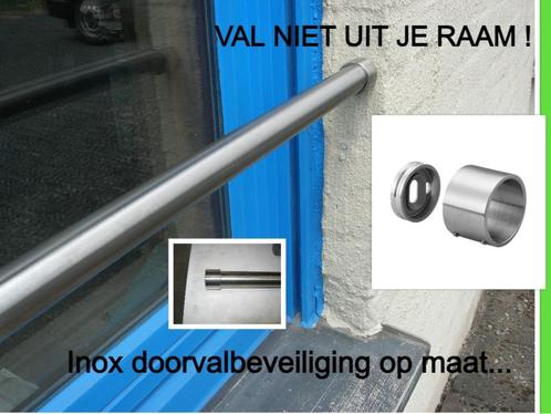 inox doorvalbeveiliging voor ramen - valbeveiliging OP MAAT, Doe-het-zelf en Bouw, Glas en Ramen, Nieuw, Gevelraam of Ruit, Ophalen