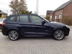 bmw x3 drive 20d, Auto's, BMW, Automaat, Zwart, Blauw, Leder