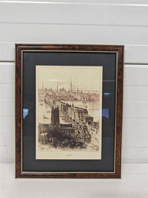 A5954 Herbert Railton London Bridge 376 / 750, Antiek en Kunst, Kunst | Litho's en Zeefdrukken, Ophalen of Verzenden