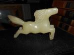 Cheval en jade +-12cm, Collections, Collections Animaux, Enlèvement ou Envoi, Cheval
