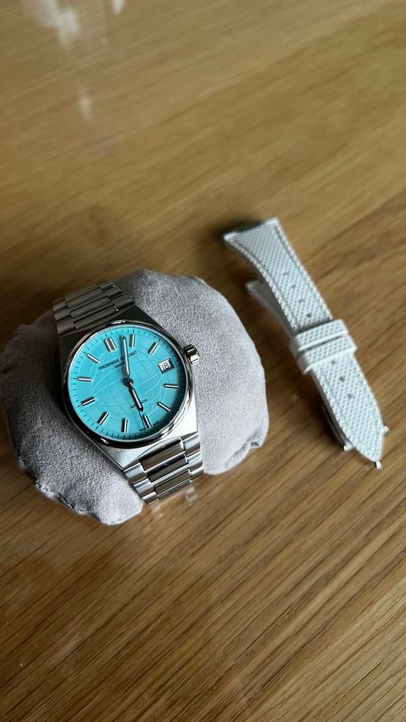 Frederique Constant Highlife turquoise 34mm FC-303LB2NH6B, Autres marques, Enlèvement ou Envoi, Acier, Acier