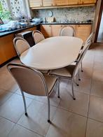 table de cuisine avec 6 chaises, Utilisé, Enlèvement ou Envoi