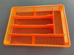Vintage Range Couverts en plastique orange 31 X23 X 4cm, Couverts en vrac, Autres matériaux, Utilisé, Enlèvement ou Envoi