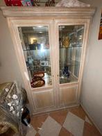 Vitrine en bois massif avec portes vitrées, Enlèvement, Comme neuf, Verre, Avec porte(s)