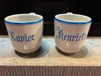 2 très vieilles  tasses avec des noms, Enlèvement ou Envoi