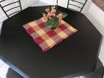 Moderne  achthoekige zwarte tafel, Huis en Inrichting, Tafels | Eettafels, Ophalen, Gebruikt, 100 tot 150 cm, Vijf personen of meer