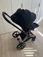 Cybex Priam 4 + Cloud T Autostoel ZWART CHROME, Kinderen en Baby's, Kinderwagens en Combinaties, Ophalen, Gebruikt, Kinderwagen