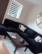 Divan noir cord, Maison & Meubles, Canapés | Coins salons complets, Enlèvement, Comme neuf