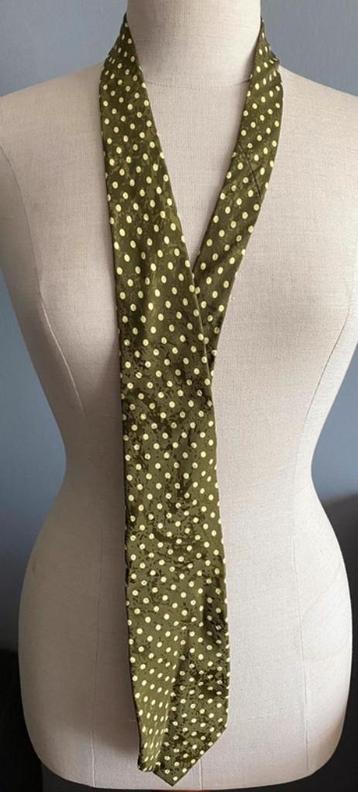 Groene stropdas met polkadots in zijde Verbatim, À motif, Comme neuf, Vert, Verbatim