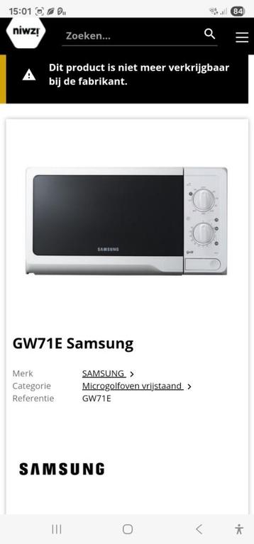 Samsung grill microgolf magnetron oven beschikbaar voor biedingen