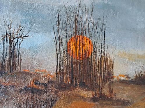 Landschapsschilderij Walter Lebbe, Antiek en Kunst, Kunst | Schilderijen | Abstract, Ophalen