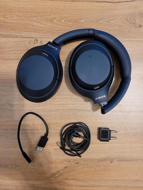 Sony WH-1000XM4 (blauw) compleet in uitstekende staat., Audio, Tv en Foto, Hoofdtelefoons, Zo goed als nieuw, Op oor (supra aural)