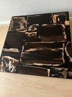 Salontafel bewerkt met hout, Huis en Inrichting, Ophalen