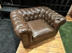 Fauteuil cuir Chesterfield 1 place, Comme neuf, Chesterfield Cuir brun, 100 à 125 cm, Cuir