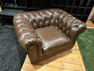 Fauteuil cuir Chesterfield 1 place 