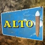 Zeer groot Langcat Holland emaille bord van ALTO sigaren😎, Reclamebord, Gebruikt, Ophalen of Verzenden