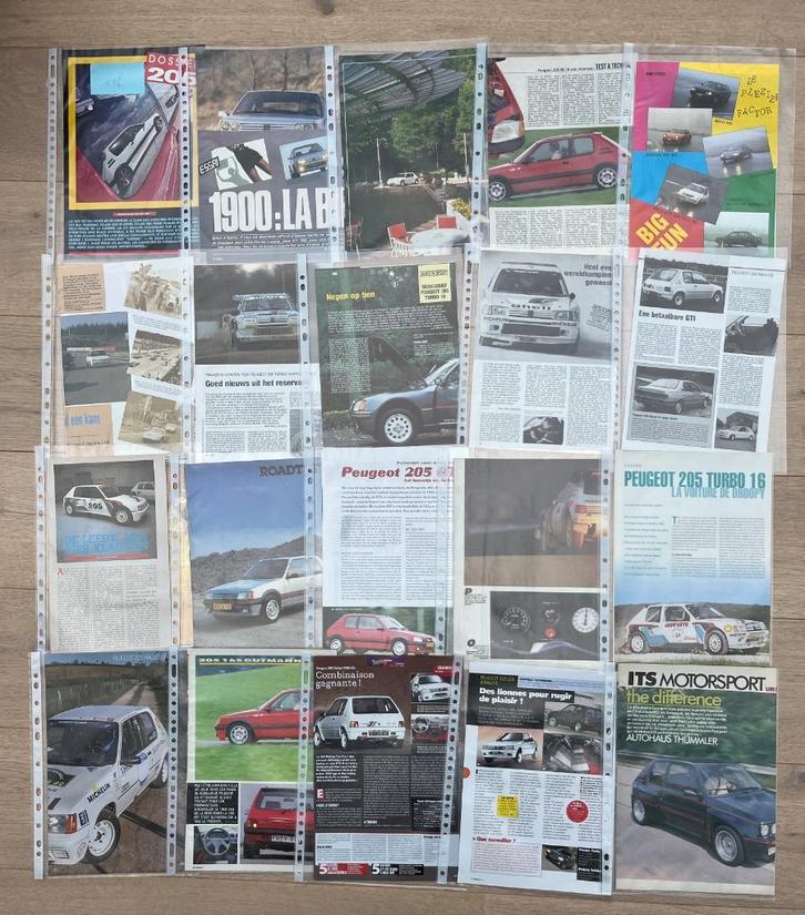 PEUGEOT 205 GTI & PEUGEOT 205 RALLYE - ARTIKELS, Boeken, Auto's | Folders en Tijdschriften, Peugeot, Ophalen of Verzenden