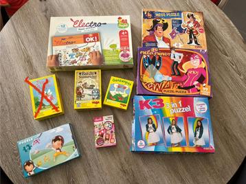 Verschillende spelletjes en puzzels beschikbaar voor biedingen